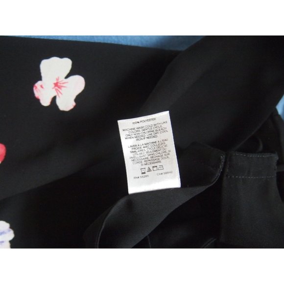 Express Black Camisole with Pink and Purple Floral Design - Picture 7 of 7